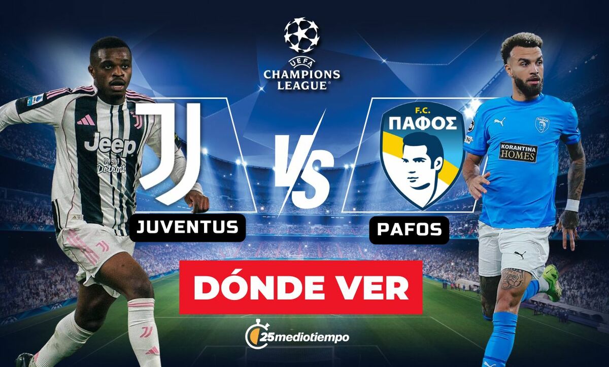 Juventus vs. Pafos: Horario y dónde ver EN VIVO el partido de la Champions League 2025