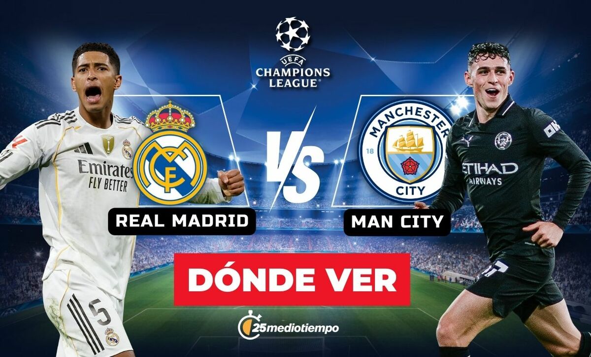 Real Madrid vs. Manchester City: Horario y dónde ver EN VIVO la Jornada 7 de la Champions League 2025
