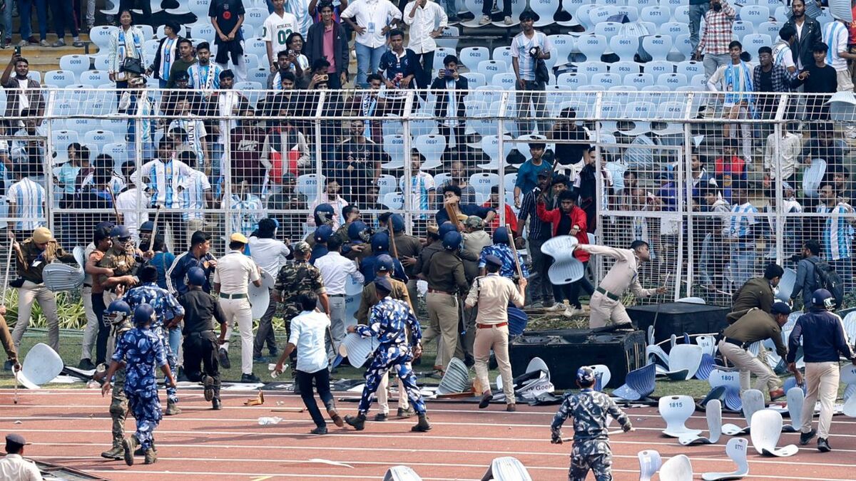 Decepción de Aficionados en la India: Vandalismo tras la Breve Visita de Messi